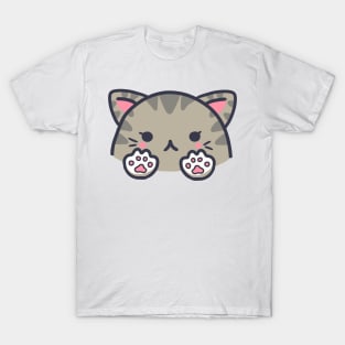 cute kawaii grey cat T-Shirt